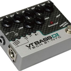 Briskdrop Tech 21 SansAmp Character Series VT Bass DI Bundle with 2 Instrument Cables and Tuner