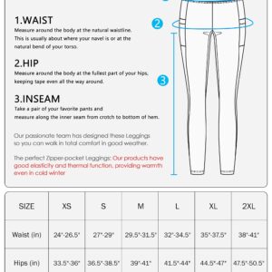 G Gradual Women's Fleece Lined Winter Leggings with Pockets Water Resistant High Waisted Thermal Warm Pants Running Hiking(Olive_Green,S)