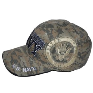 Icon Sports Group US Navy Hat Official Licensed Military Cap, Unisex Embroidered Camo Armed Forces Baseball Cap, One Size