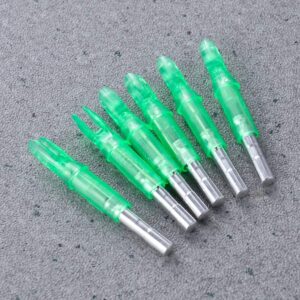 SGerste Lighted Archery LED Arrow Nocks Hunting Internal Arrow Nocks Nocks Tails Fit 6.2mm Arrow Shaft 6pcs