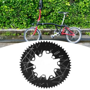 Leapiture Mountain Bike Round Chainring Aluminum Oval Disc Chainring Road Folding Bike 110 130mm BCD 58T for 7 8 9 10 Speed Electric Bike Road Bike