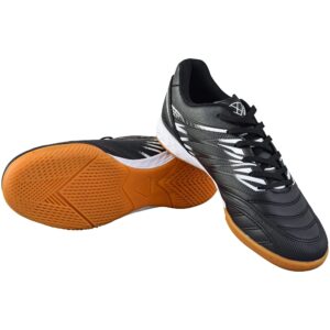 Vizari Men's 'Valencia' in Indoor Soccer/Futsal Shoes for Indoor and Flat Surfaces (Black/White, 10.5)