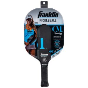 Franklin Sports Pro Pickleball Paddle - Christine McGrath Pro Player Tournament Pickleball Paddle - Polypropylene Paddle with Max Grit Surface - USA Pickleball (USAPA) Approved - Blue - 16mm Core