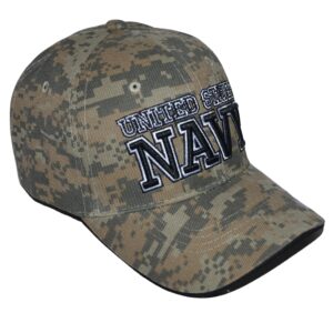 Icon Sports Group US Navy Hat Official Licensed Military Cap, Unisex Embroidered Camo Armed Forces Baseball Cap, One Size