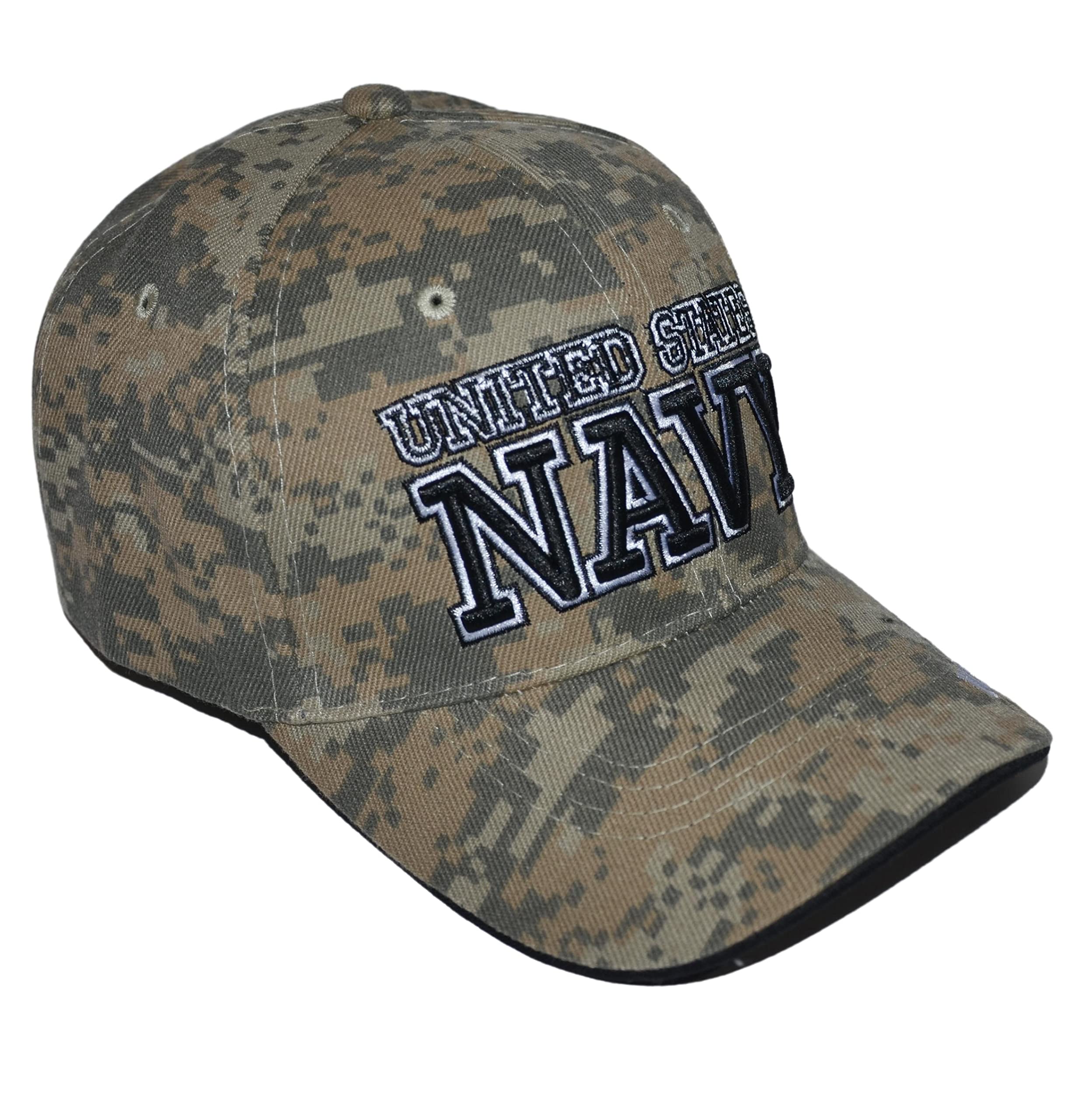 Icon Sports Group US Navy Hat Official Licensed Military Cap, Unisex Embroidered Camo Armed Forces Baseball Cap, One Size