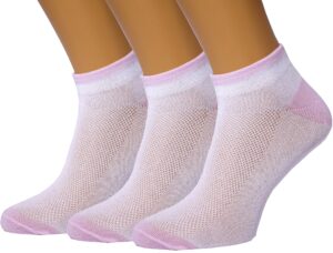 3 pack unisex ultra thin breathable dry fit low cut running ankle socks black white grey color (white/pink, shoe sizes 6-12 us/socks sizes 10-13)