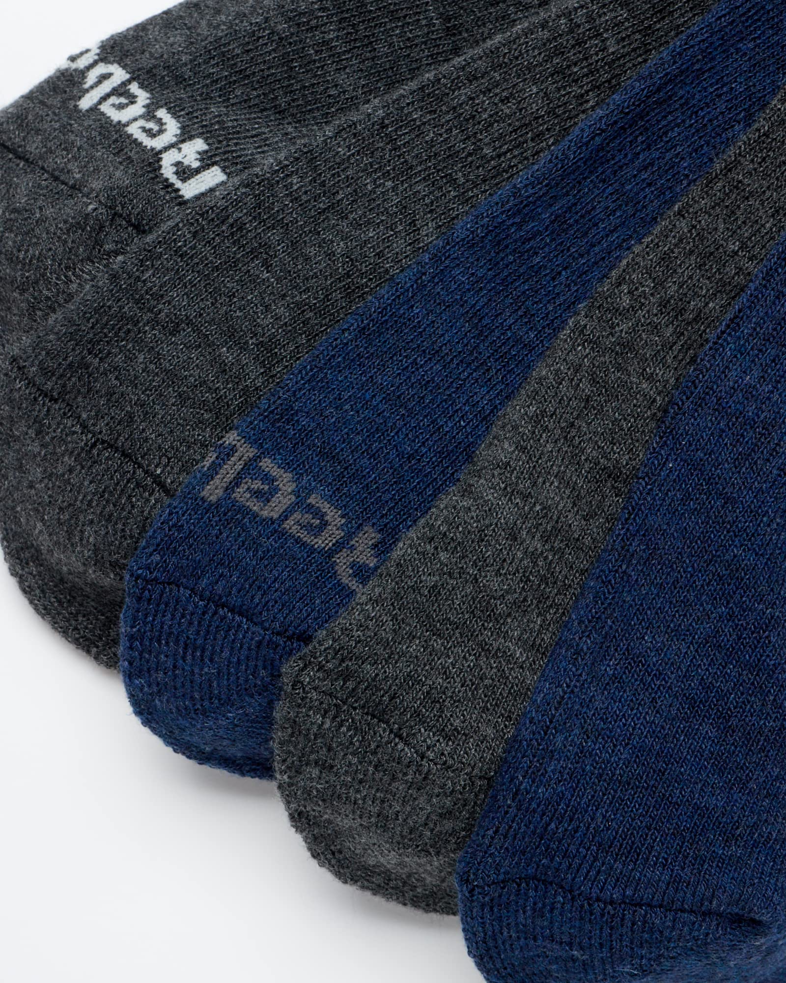 Reebok Men's Crew Socks - 5 Pack Comfort Cushion Performance Crew Socks for Men - Classic Men's Sports Socks (Size: 6-12.5), Size 6-12.5, Navy/Grey