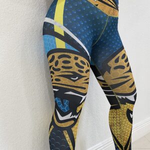 FP Football Leggings for Women Teens, Unisex Leggings, Fiber Colombia Leggings Fitness Workout Running Printed Pants JV Jaguars