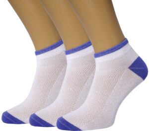 3 pack unisex ultra thin breathable dry fit low cut running ankle socks black white grey color (white/blue, shoe sizes 6-12 us/socks sizes 10-13)