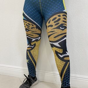 FP Football Leggings for Women Teens, Unisex Leggings, Fiber Colombia Leggings Fitness Workout Running Printed Pants JV Jaguars