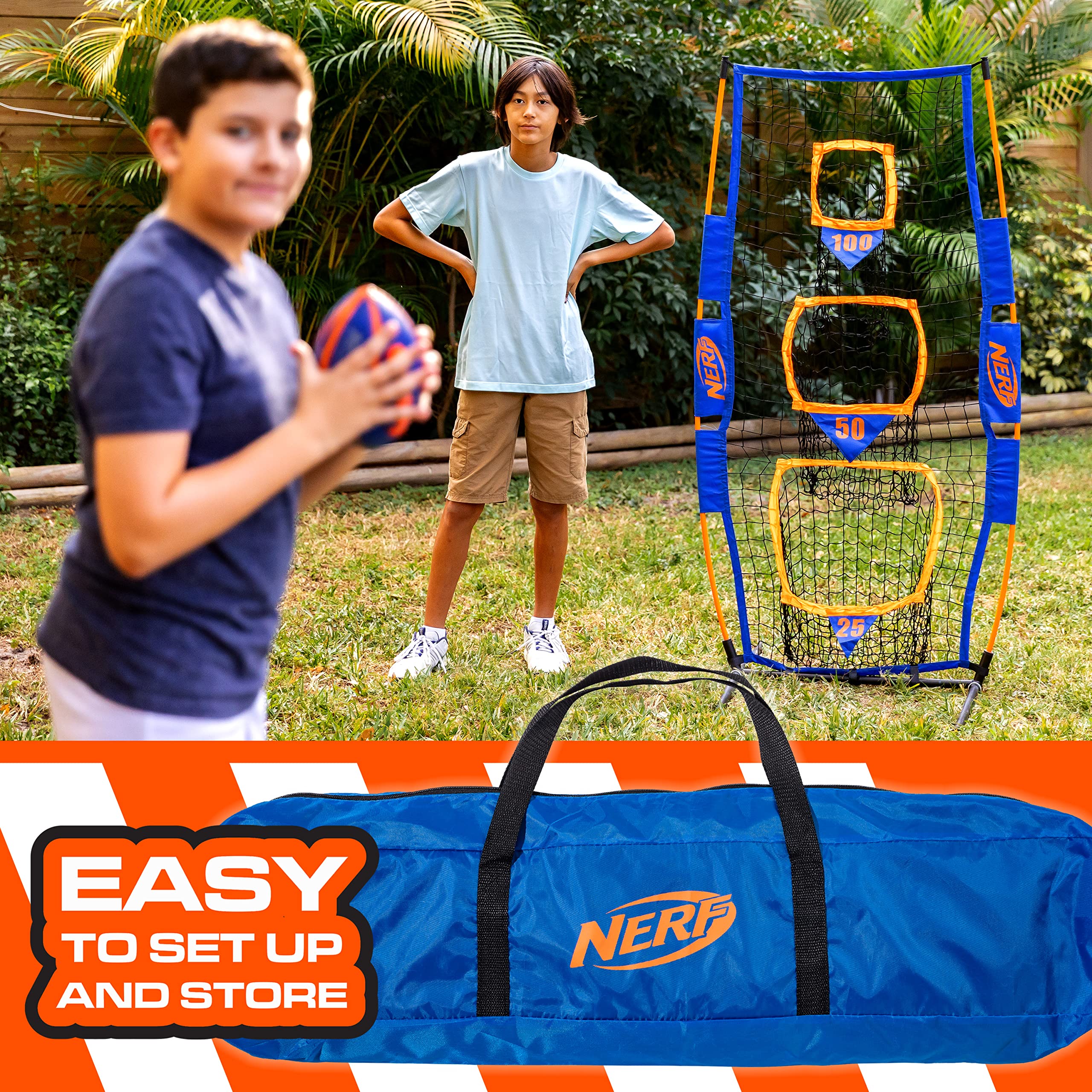 Nerf Pro Pass Football Target - Large 5 FT x 2 FT Target - Improve Any Young Quarterbacks Accuracy