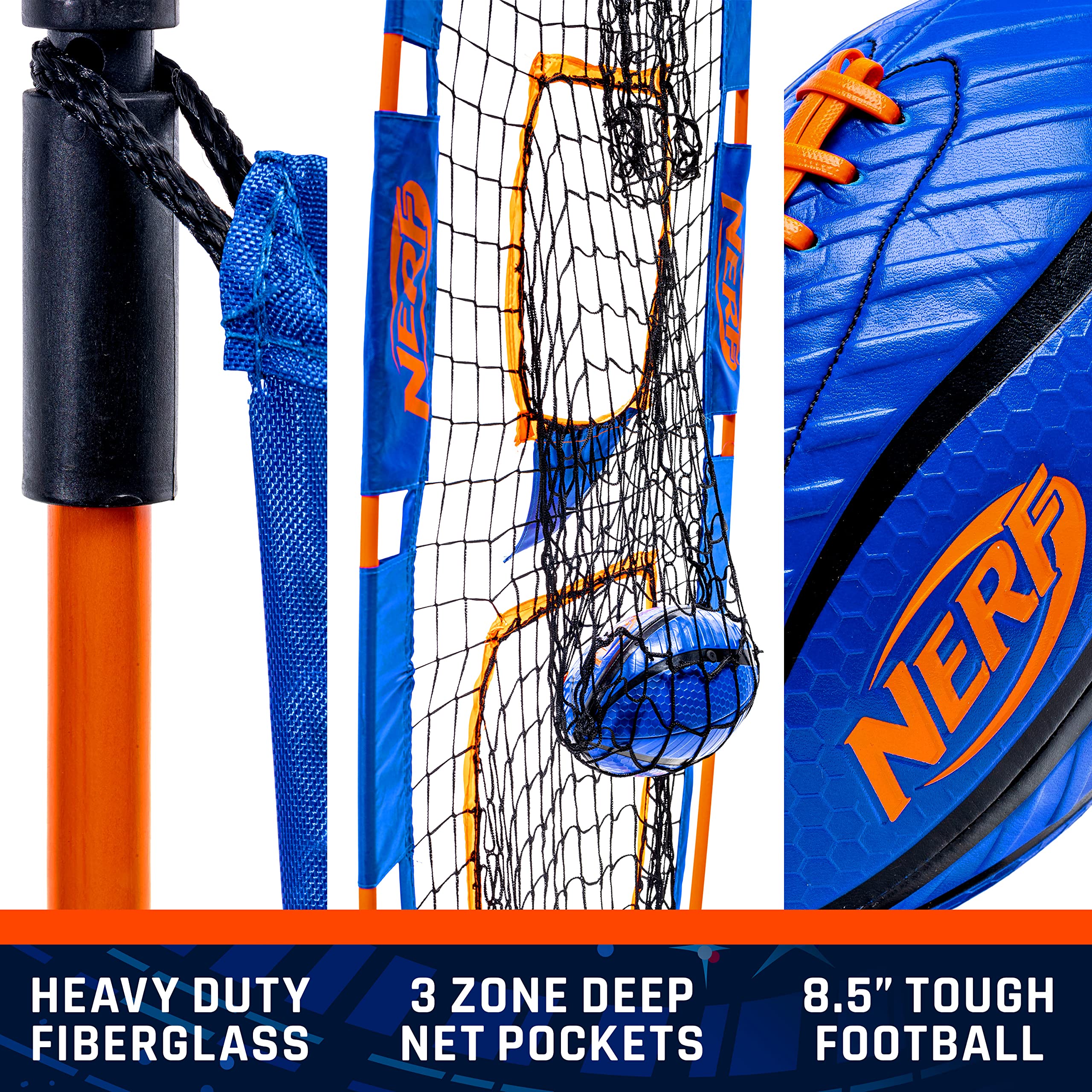 Nerf Pro Pass Football Target - Large 5 FT x 2 FT Target - Improve Any Young Quarterbacks Accuracy