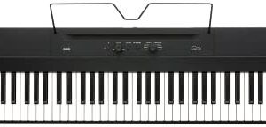 Korg 88 Portable Digital Piano with Semi-Weighted Keys and Built-in Speakers, with Sustain Pedal, Music Stand, and Power Supply (LIANO),Black