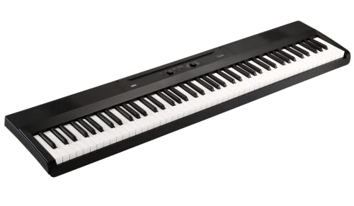 Korg 88 Portable Digital Piano with Semi-Weighted Keys and Built-in Speakers, with Sustain Pedal, Music Stand, and Power Supply (LIANO),Black