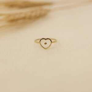 Heart Shaped Mustard Seed Ring for LDS and Christian Women of Faith in Silver and Gold with Mustard Seed Encased LDS Rings and Jewelry (Silver, 6)