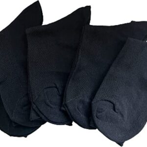 Socks for men 100% cotton, black 3-Pairs L (10-12)