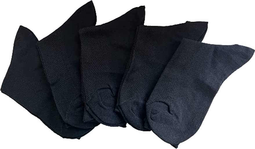 Socks for men 100% cotton, black 3-Pairs L (10-12)