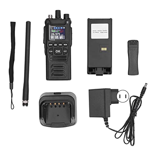 Handheld CB Transceiver, Low Noise Marine Two Way Radios Low Power Consumption IP67 Waterproof Strong Signal Reception Rugged for Boat US Plug