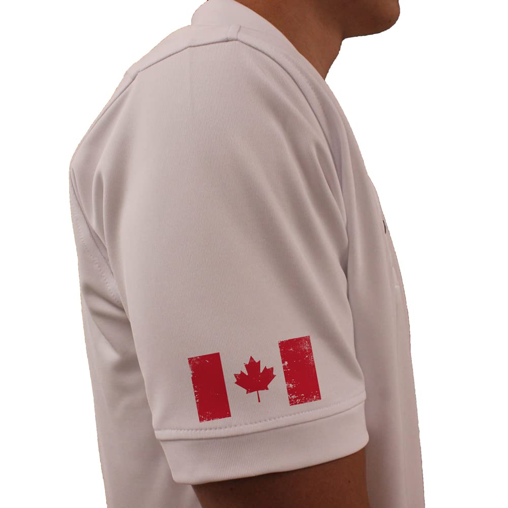 Dry Fit Short Sleeve Graphic Golf Polo Shirt for Men, Great for Sports and All Outdoor Activities - Canada Patriot Heroes - Canada Letters