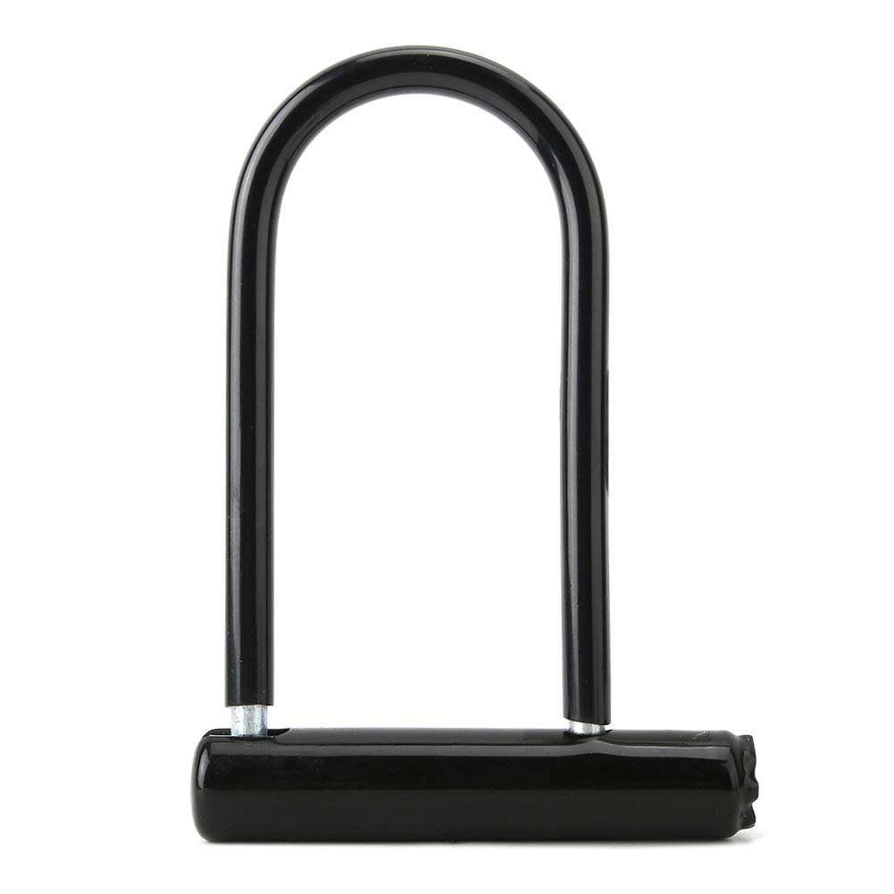 FILFEEL Bike U Lock, Zinc Alloy Heavy Duty Bike Anti Theft Lock U Shackle Security Lock with 2 Keys for Road Bike Mountain Bike and Motorcycle Black