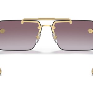 Versace Woman Sunglasses Gold Frame, Violet Gradient Lenses, 60MM