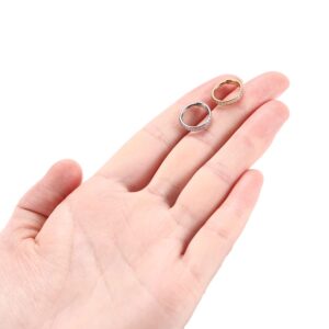 FUNLMO Surgical Steel Hinged Segment Ring CZ Conch Helix Septum Piercing Jewelry Nose Rings Hoops Cartilage Lobe Huggie Earring Small Hoop Earring16G 8mm Gold