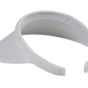 TopHeadwear Sports Cotton Twill Clip-On Visor 3.5 Inch Wide Brim, White