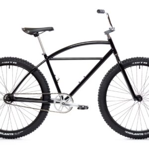 State Bicycle Co. Black Cruiser Bike. Mens Womens Cruiser Bike 27.5-Inch Wheels, Single-Speed Bicycle, Klunker Bike. Rider 5'5" to 6'3" Tall, Black-Metallic