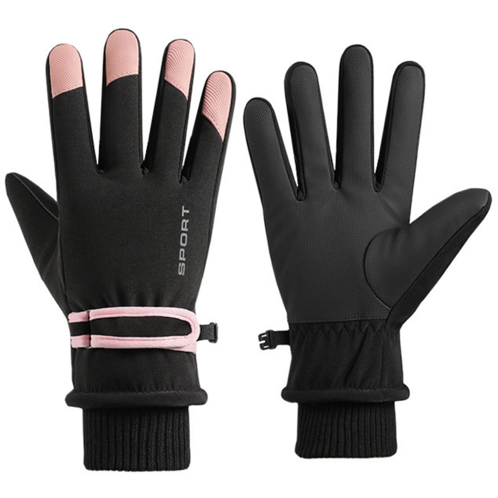 HOKMAH Winter Ski Gloves Waterproof for Women Warm Touchscreen, Warm Gloves for Cold Weather Winter Typing Gloves for Women (Black)