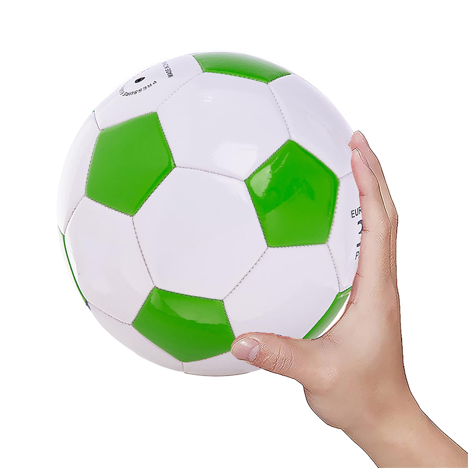 SPDTECH Soccer Ball Size 2 Green Small Pump with Needle Indoor and Outdoor Training Practice Couch School Gift for Toddlers Kids Boys Girls