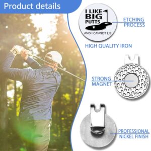 GEYGIE I Like Big Putts I Cannot Lie Golf Ball Marker with Magnetic Hat Clip, Funny Golf Accessories Gifts for Men Women, Golf Gifts for Men Woman, Retired Gift for Golf Fan, Golf Novelty Gift