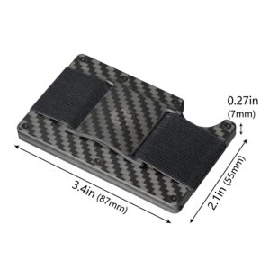 Haflyer Slim Wallet for Men, Pure Carbon Fiber Wallets, Ultralight RFID Blocking Credit Card Holder, Front Pocket Minimalist Wallets, Checkered style