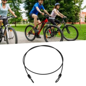 Outdoor Travel Security Cable Lock, Cycling Sports Internal Steel Wire and External Plastic Security Loop Cable bike Scooter Lock (Black)