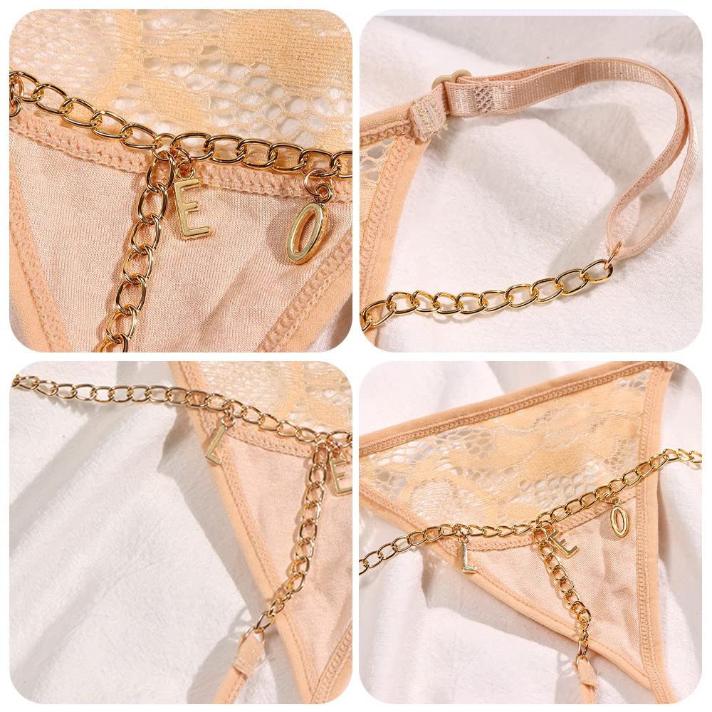 Personalized Sexy Waist Chain Thong for Women Summer Bikini Bottoms Belly Chain