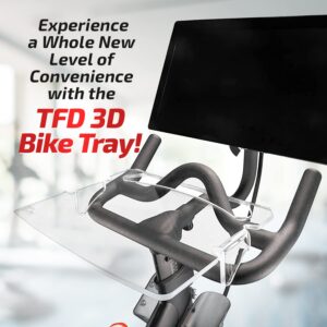 TFD The Tray3D | Compatible with Peloton Bike Gen 3 & Bike+ (Both Models), Made in the USA, Laptop & Desk Tray Holder | Designed with Premium Grade Acrylic Materials - The Ultimate Peloton Accessories