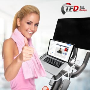 TFD The Tray3D | Compatible with Peloton Bike Gen 3 & Bike+ (Both Models), Made in the USA, Laptop & Desk Tray Holder | Designed with Premium Grade Acrylic Materials - The Ultimate Peloton Accessories