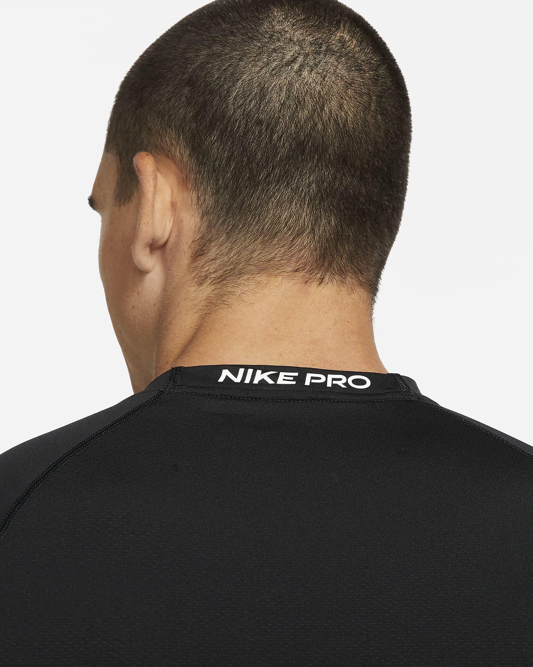 Nike Pro Dri-Fit Men's Slim Fit Long-Sleeve Top (Black, Large)