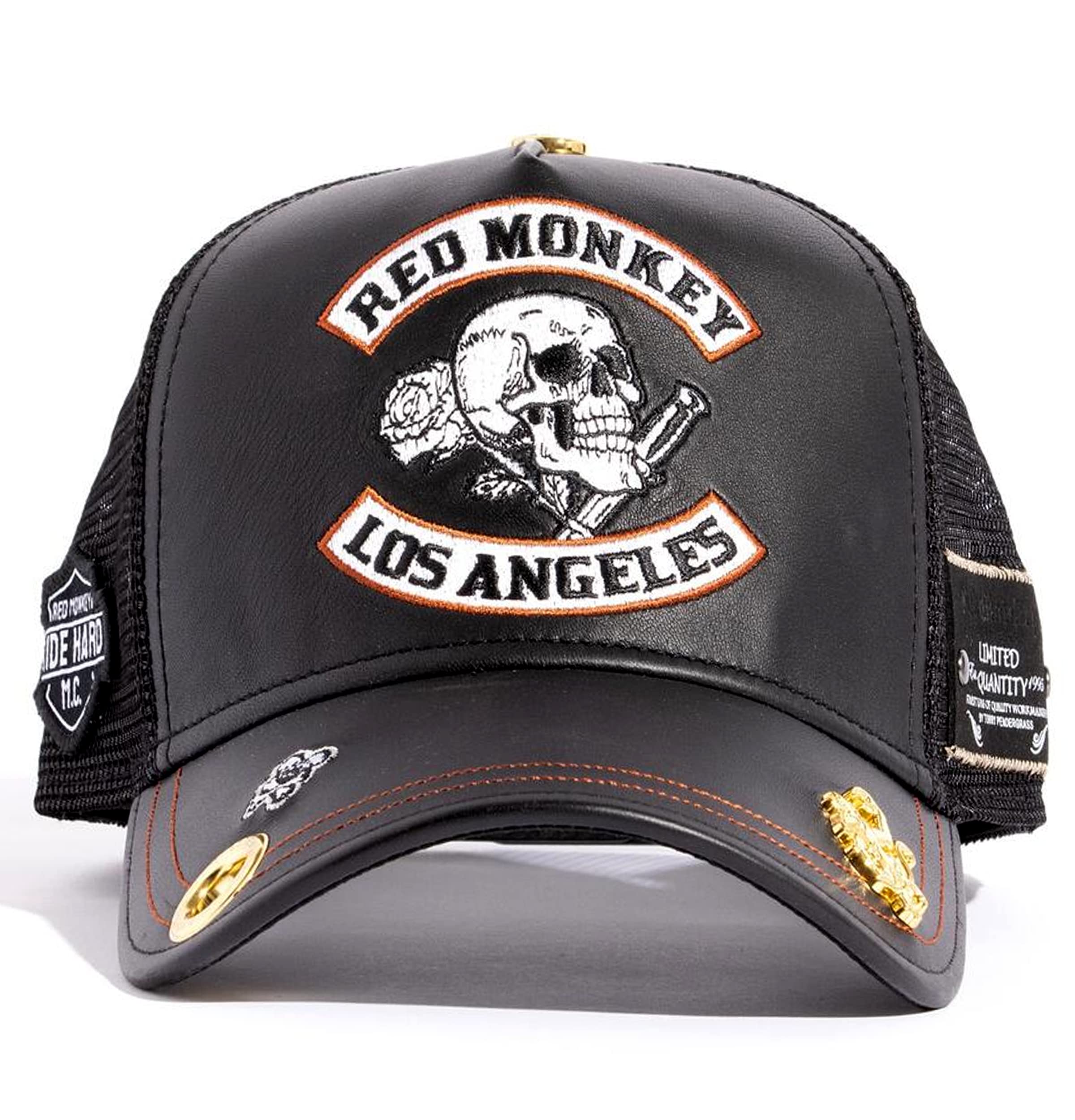 Red Monkey Riders Black RM1399 Limited Edition Unisex Trucker Hat