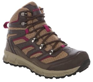 northside womens croswell mid hiking boots - brown/wine size 8