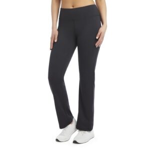 jockey women's interlock yoga pant deep black