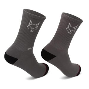 Wulf Wear Men’s Crew Sock in Cotton Cushion, Recreation Moisture Heavy & Active Wear Socks with Seamless Toe in Black, White & Charcoal Color with Pack of 3