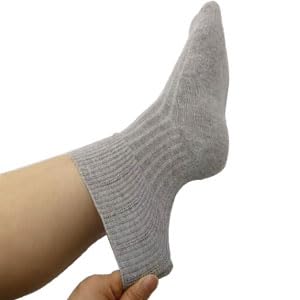 Jinboyoupin Women's loose cotton socks diabetes ankle socks varicose veins pregnant women, middle-aged sailor socks 5 pairs. (Grey five pairs)