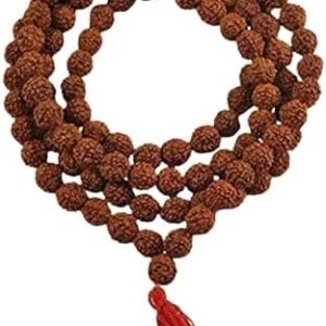 Original Rudraksha Mala With Certificate For Wearing And Japa Mala (5 Mukhi Mala, 108 Beads Mala Rosary Garland)