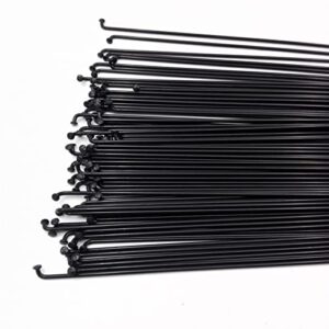 ZEWEZ 14 G 2.0 Mm Diameter MTB Spokes Black Color J-Bend Mountain Bike Spokes Cycling Road Bicycle Spokes for Bicycle Wheels (Color : Length 286mm)