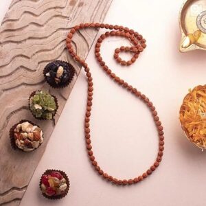 Original Rudraksha Mala With Certificate For Wearing And Japa Mala (5 Mukhi Mala, 108 Beads Mala Rosary Garland)