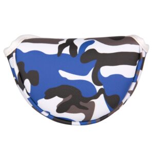 Golf Builder Blue Camouflage Golf Club Mid Mallet Putter Head Cover Small Mallet Cover with Magnetic Closure