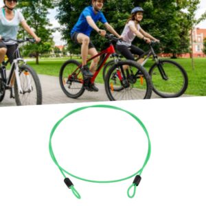 100CM/3.3ft Outdoor Travel Security Cable Lock, Steel Luggage Lock Safety Cable Lightweight Braided Safety Cable Safety Cable Lock for Cycling Sports Scooter (Green)