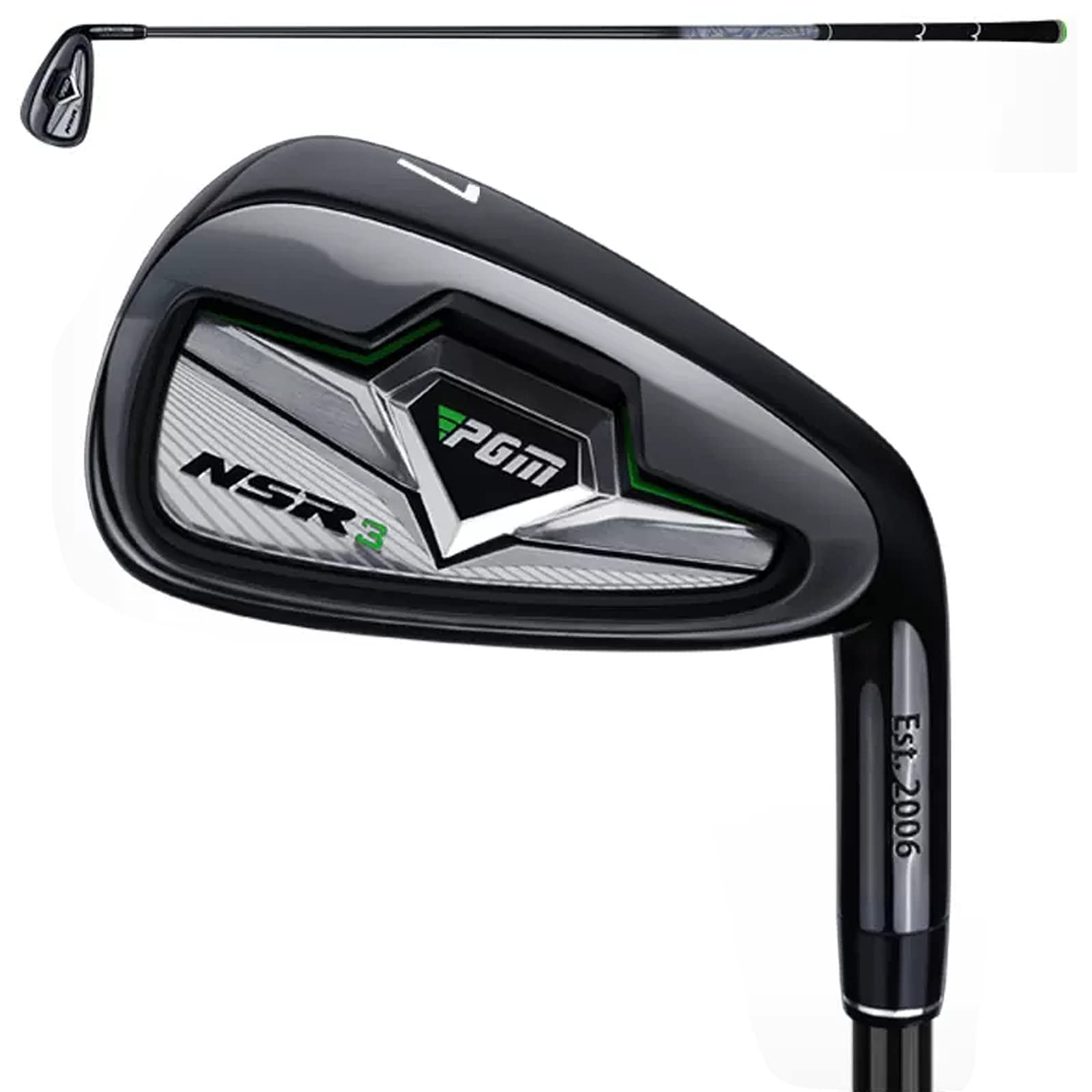 PGM Golf Clubs NSR III Golf Iron #7 Thru Gap Wedge with Graphite Shafts for Right-Handed Golfers - R Flex