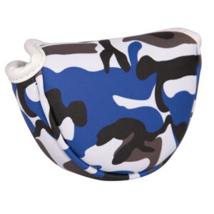 Golf Builder Blue Camouflage Golf Club Mid Mallet Putter Head Cover Small Mallet Cover with Magnetic Closure