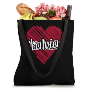 Latvia For Men Latvian Heart Flag for Women Lettish Tote Bag